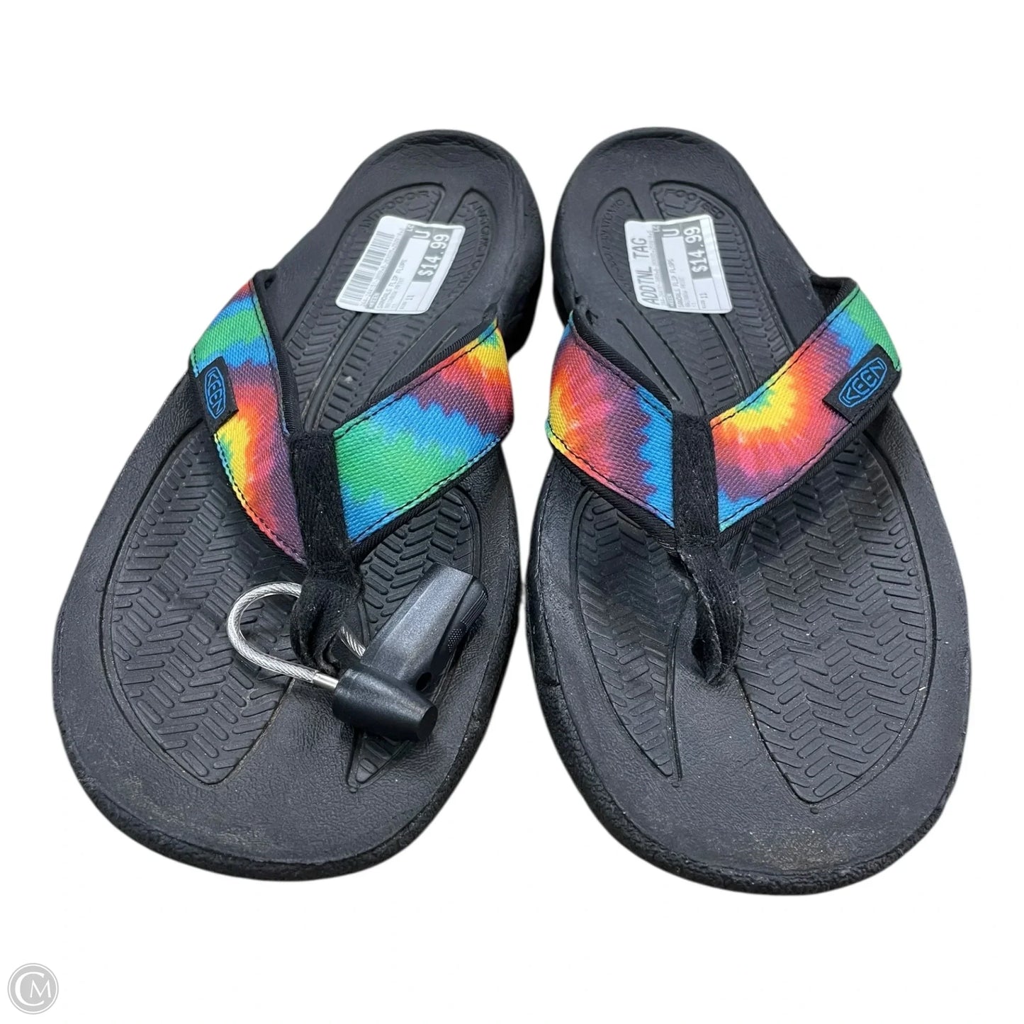 Sandals Flip Flops By Keen In Rainbow Print, Size: 11