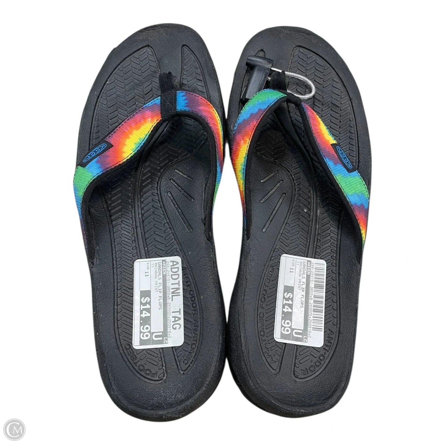 Sandals Flip Flops By Keen In Rainbow Print, Size: 11
