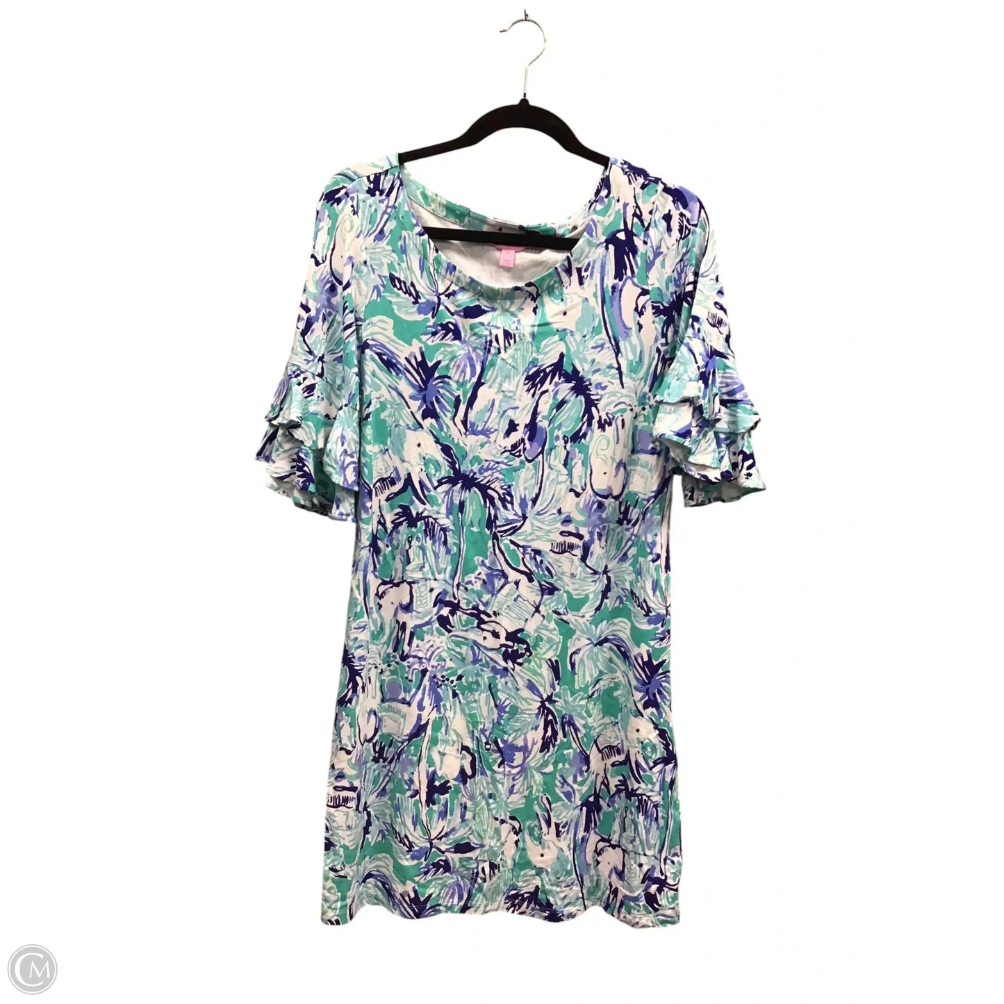 Dress Designer By Lilly Pulitzer In Blue & Green, Size: M