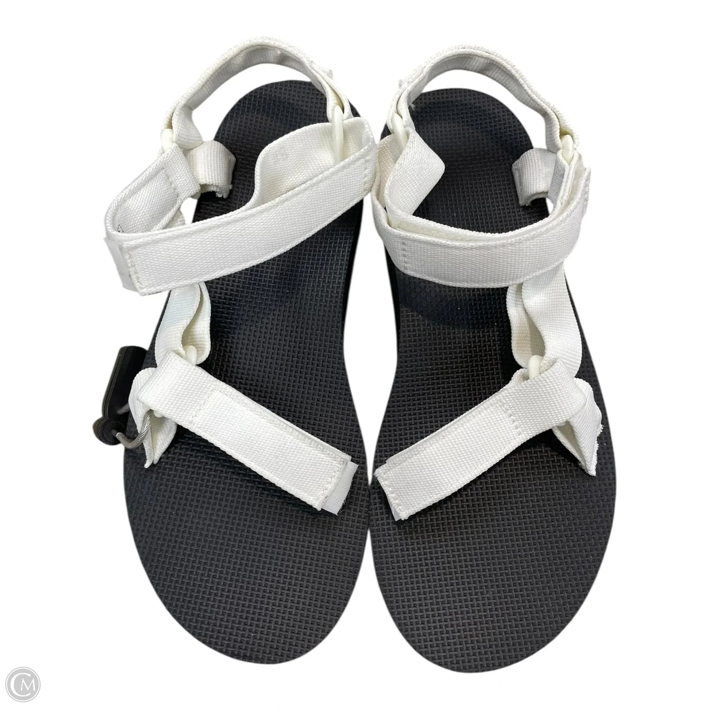 Sandals Heels Platform By Teva In Black & White, Size: 8