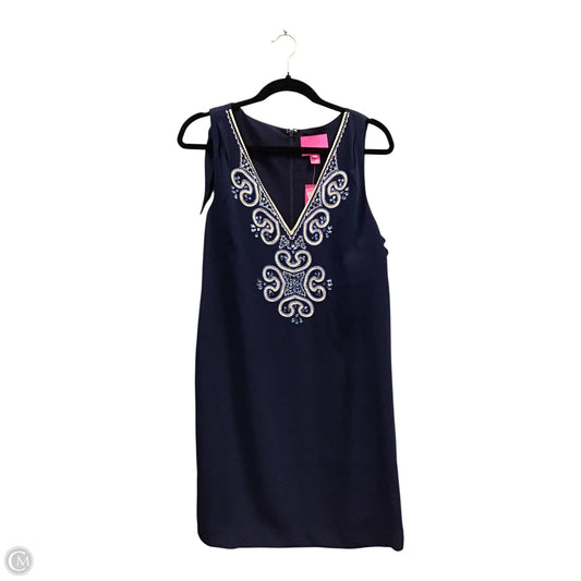 Dress Designer By Lilly Pulitzer In Blue & Gold, Size: 10