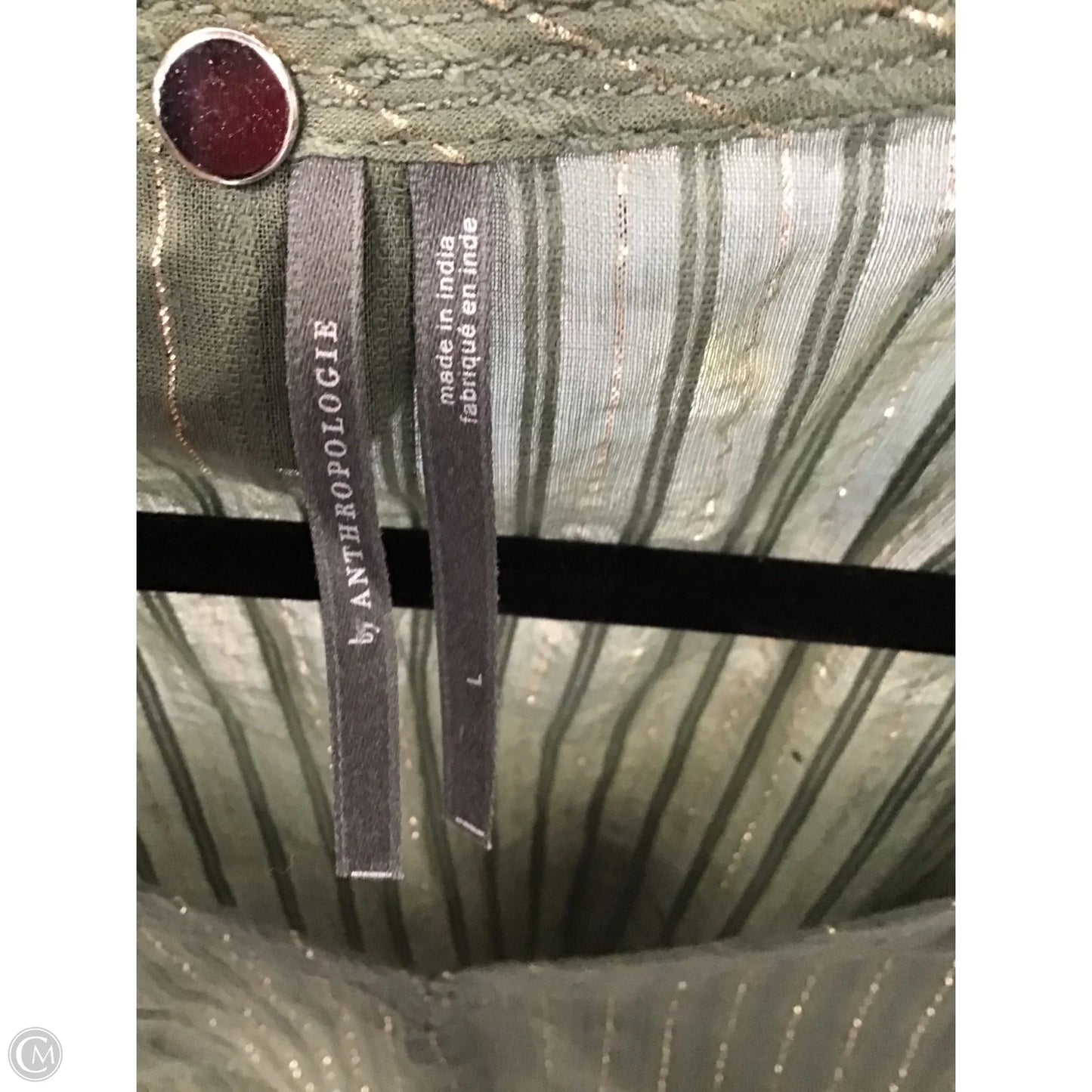 Top Sleeveless By Anthropologie In Green, Size: L