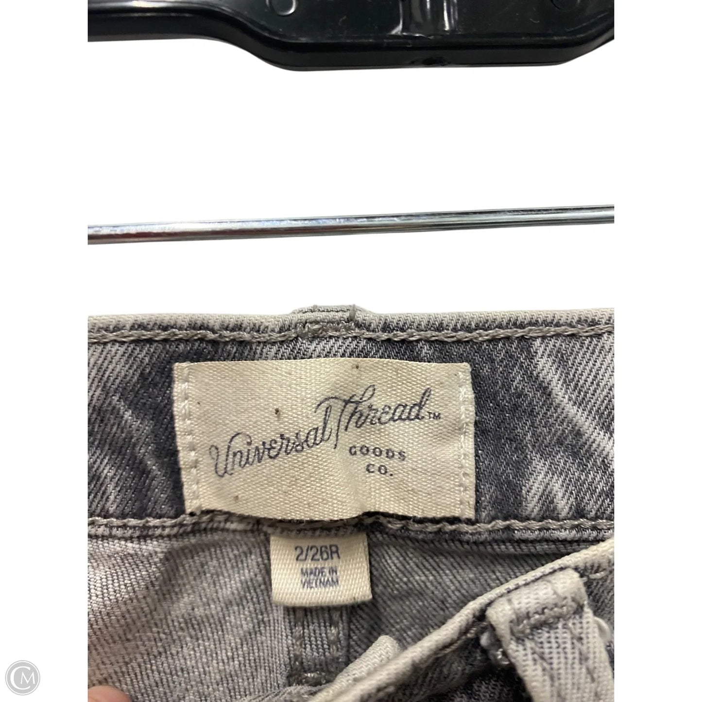 Jeans Straight By Universal Thread In Grey Denim, Size: 2