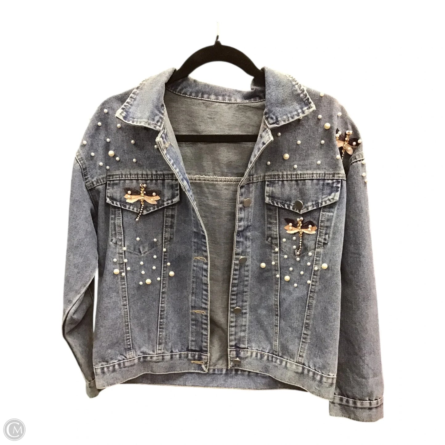 Jacket Denim By Clothes Mentor In Blue Denim, Size: S