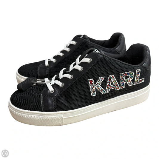 Shoes Designer By Karl Lagerfeld In Black & White, Size: 10