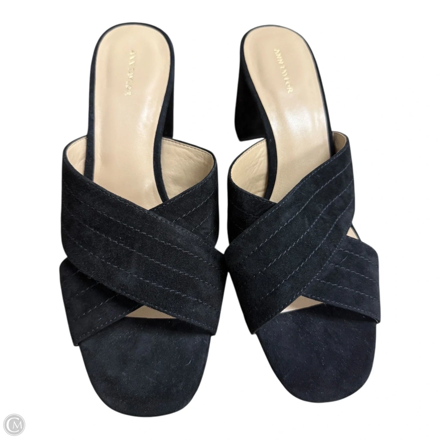 Shoes Heels Block By Ann Taylor In Black, Size: 9