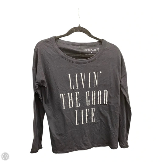 Top Long Sleeve By Pink In Black, Size: S