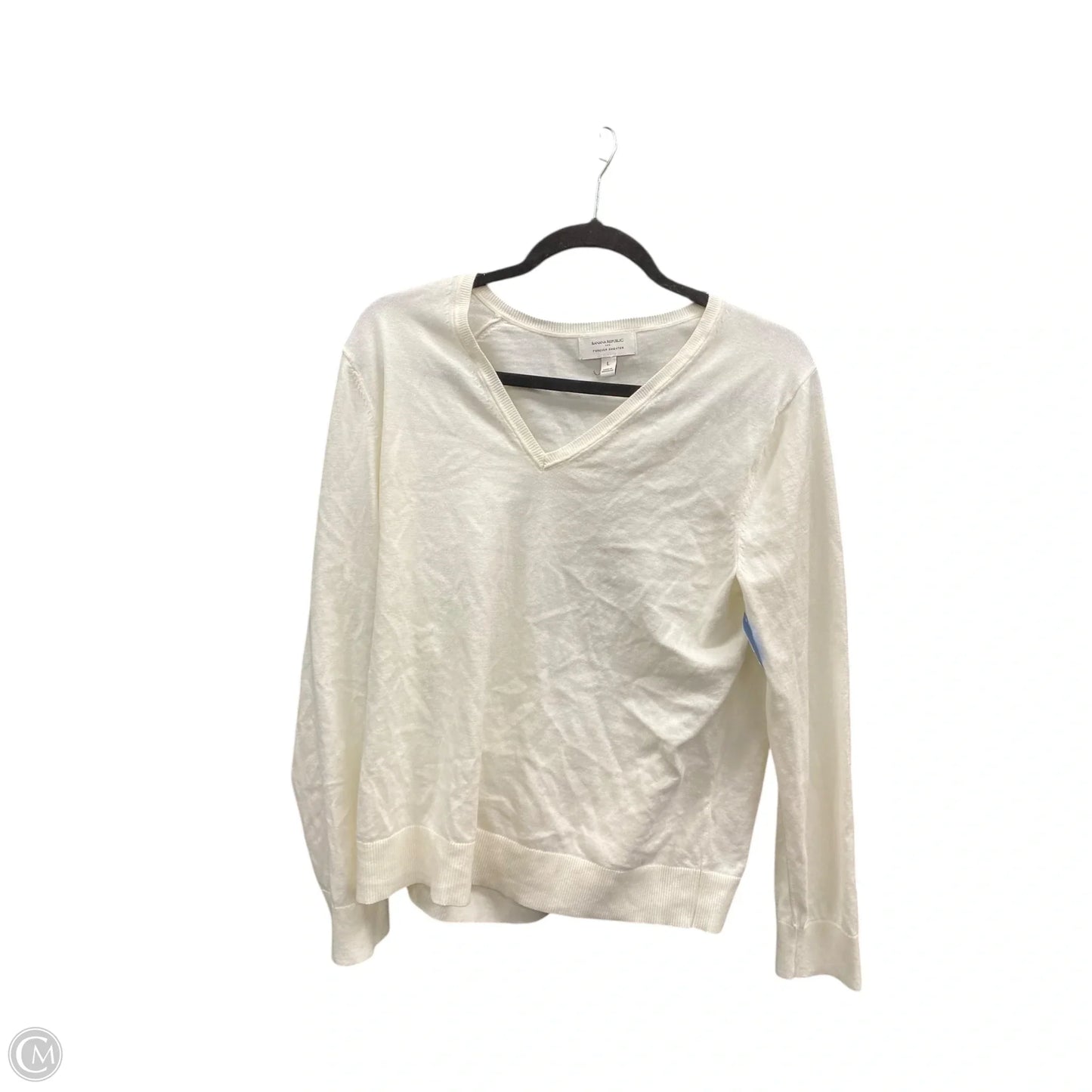 Sweater By Banana Republic In Cream, Size: L
