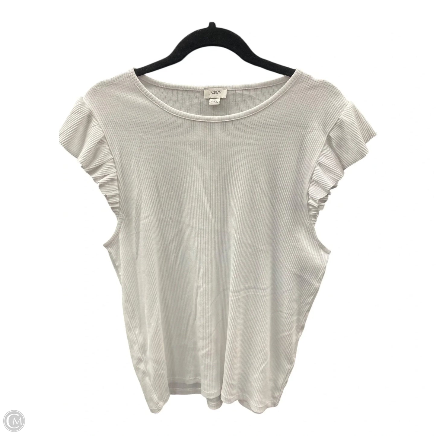 Top Short Sleeve By J. Crew In White, Size: Xl