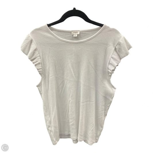 Top Short Sleeve By J. Crew In White, Size: Xl