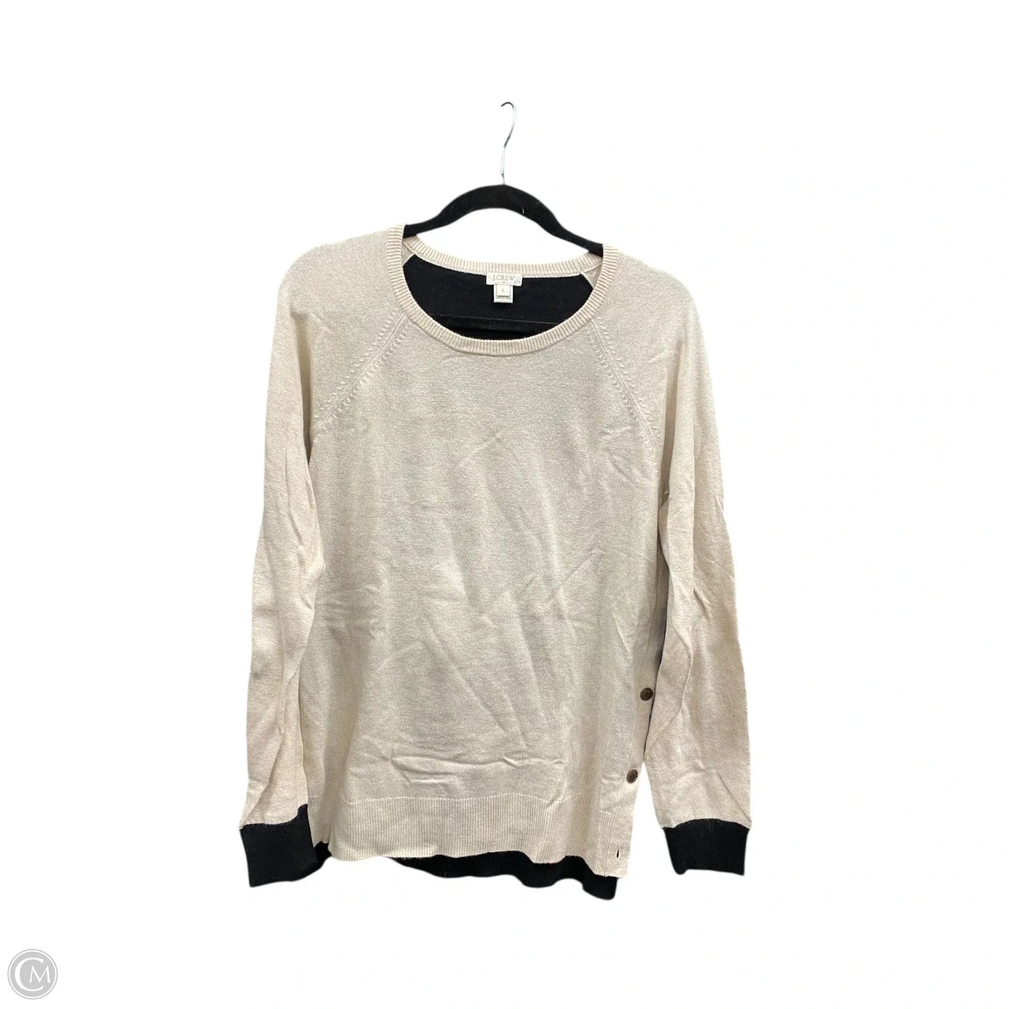 Sweater By J. Crew In Black & Tan, Size: L
