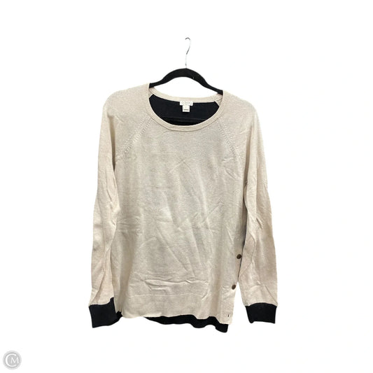 Sweater By J. Crew In Black & Tan, Size: L