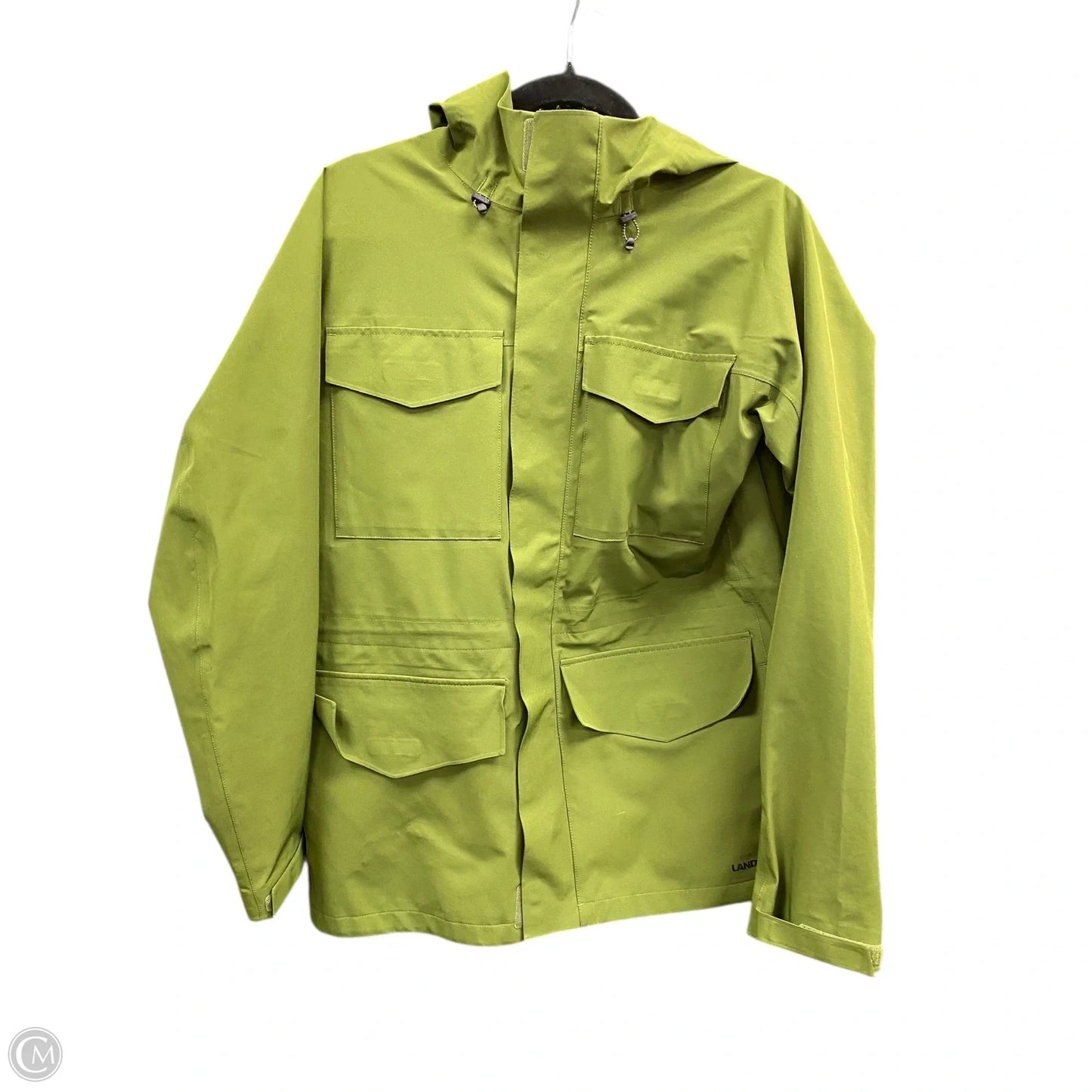 Coat Raincoat By Lands End In Green, Size: S