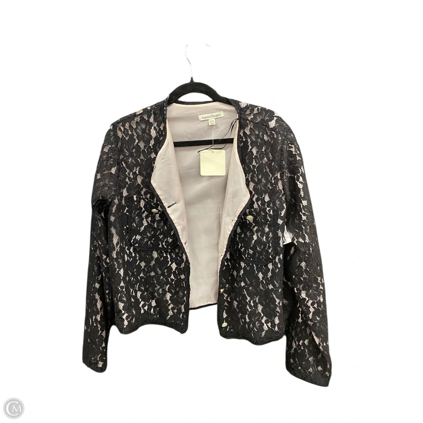 Cardigan By Clothes Mentor In Black & Tan, Size: Xxl