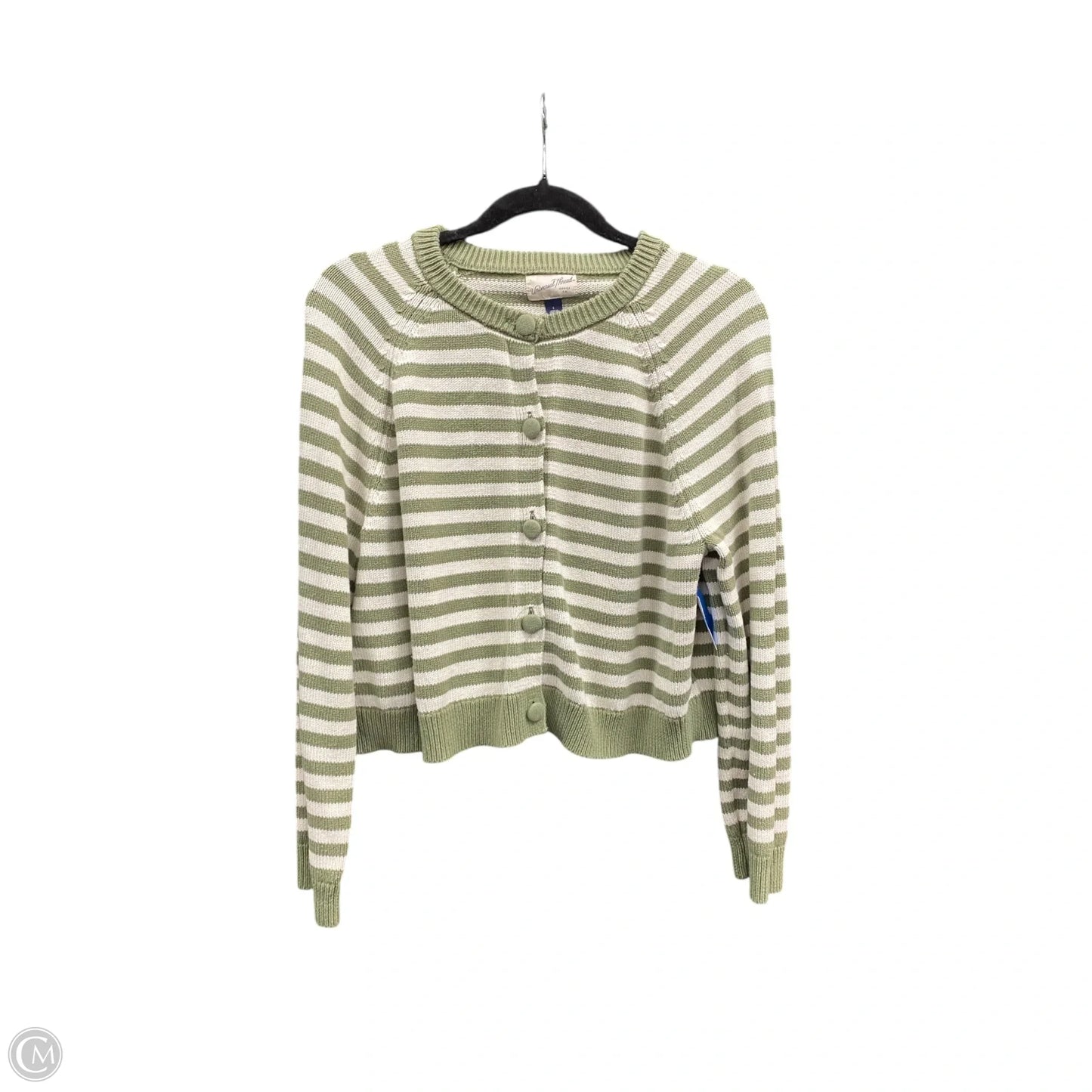 Sweater Cardigan By Universal Thread In Striped Pattern, Size: L