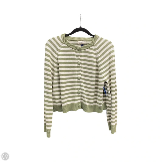 Sweater Cardigan By Universal Thread In Striped Pattern, Size: L
