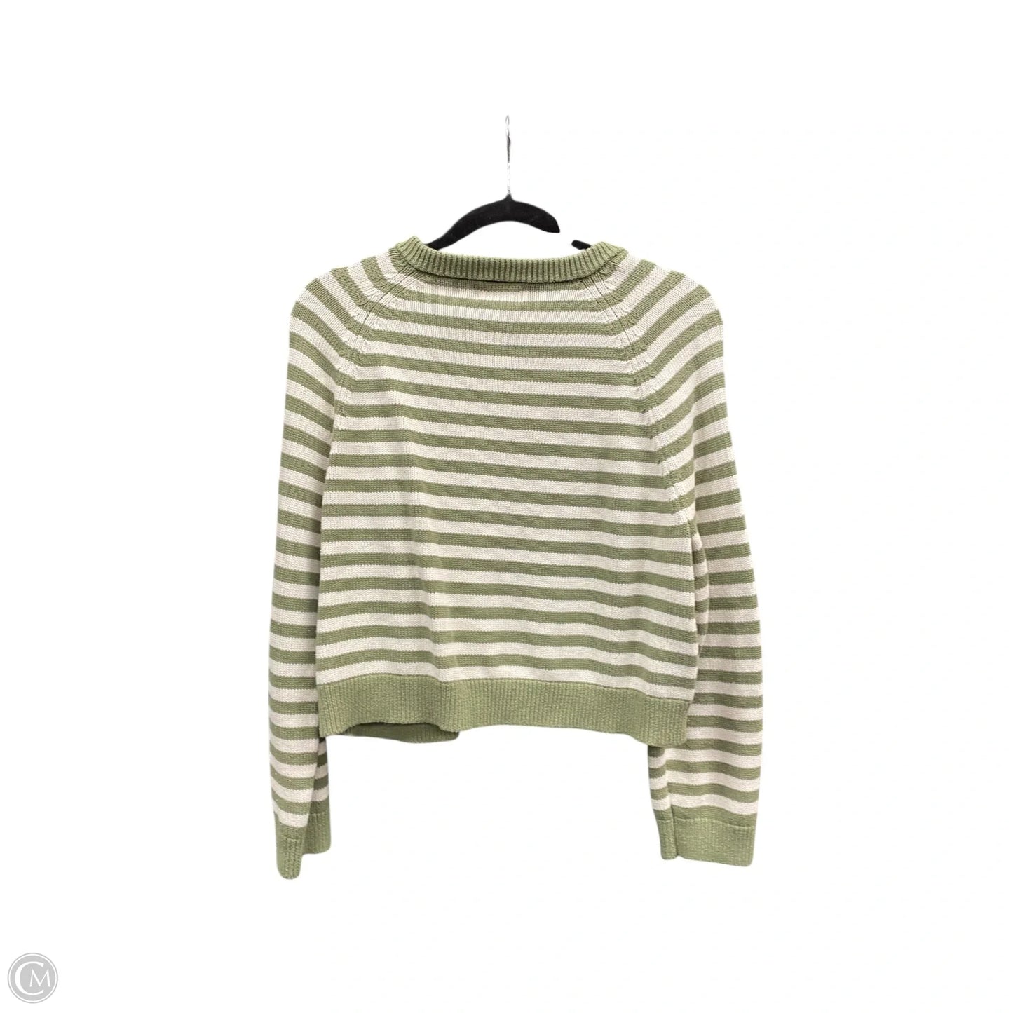 Sweater Cardigan By Universal Thread In Striped Pattern, Size: L