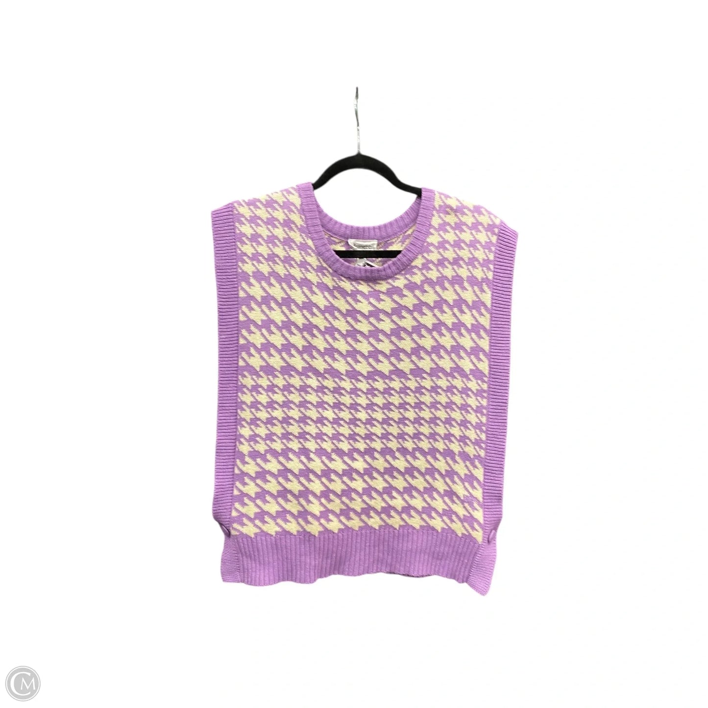 Vest Sweater By &merci In Purple & White, Size: M