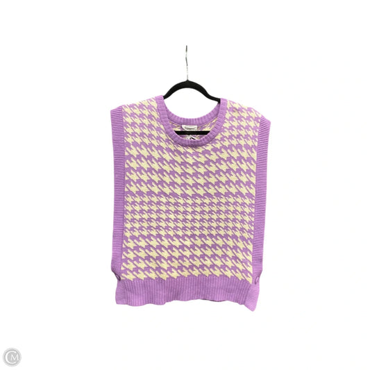 Vest Sweater By &merci In Purple & White, Size: M