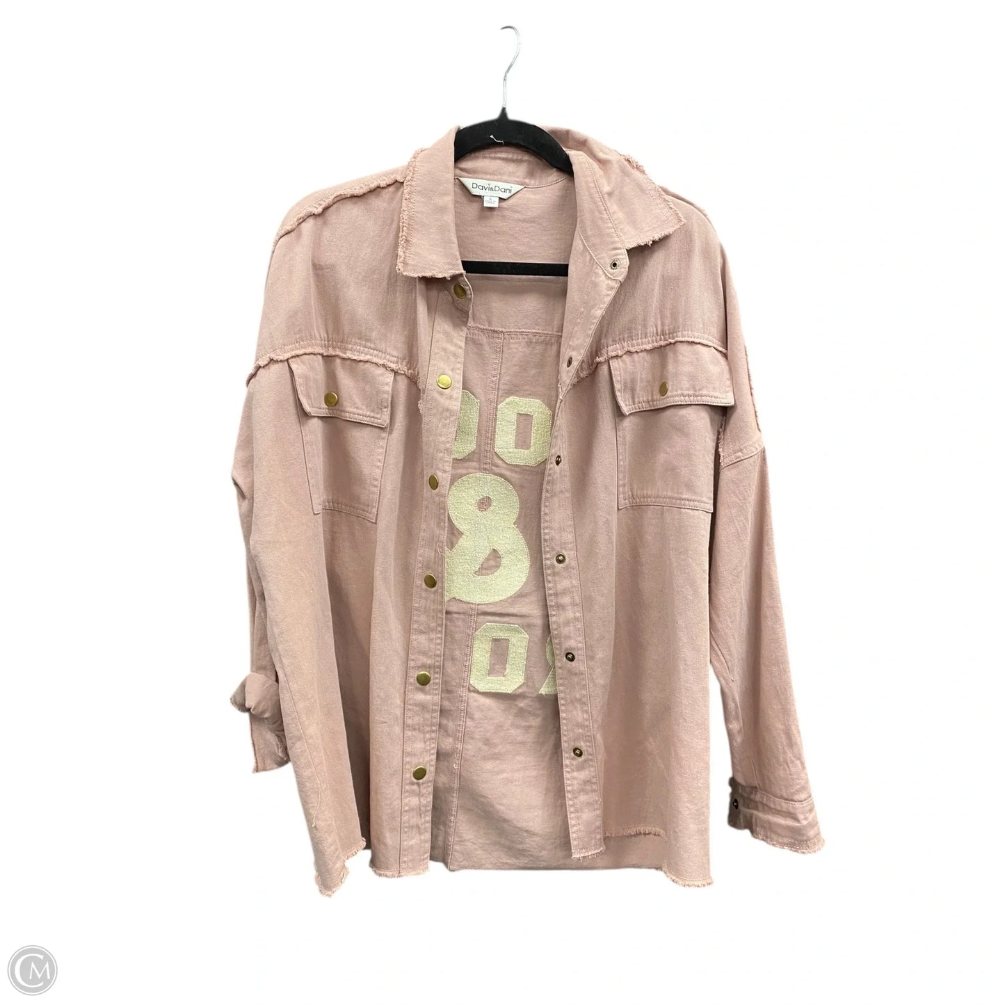 Jacket Shirt By Davi & Dani In Mauve, Size: S