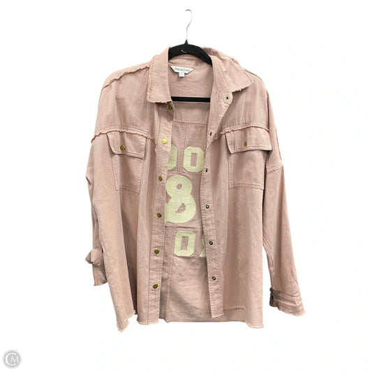 Jacket Shirt By Davi & Dani In Mauve, Size: S