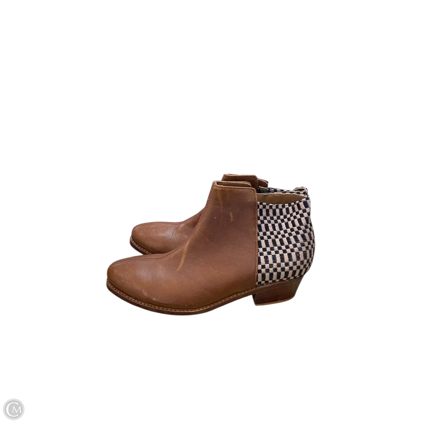 Boots Ankle Flats By Cmc In Black & Brown, Size: 7