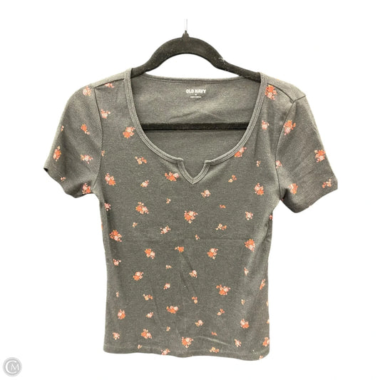 Top Short Sleeve By Old Navy In Grey, Size: M