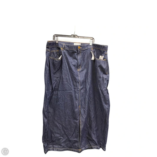 Skirt Maxi By Lane Bryant In Blue Denim, Size: 22