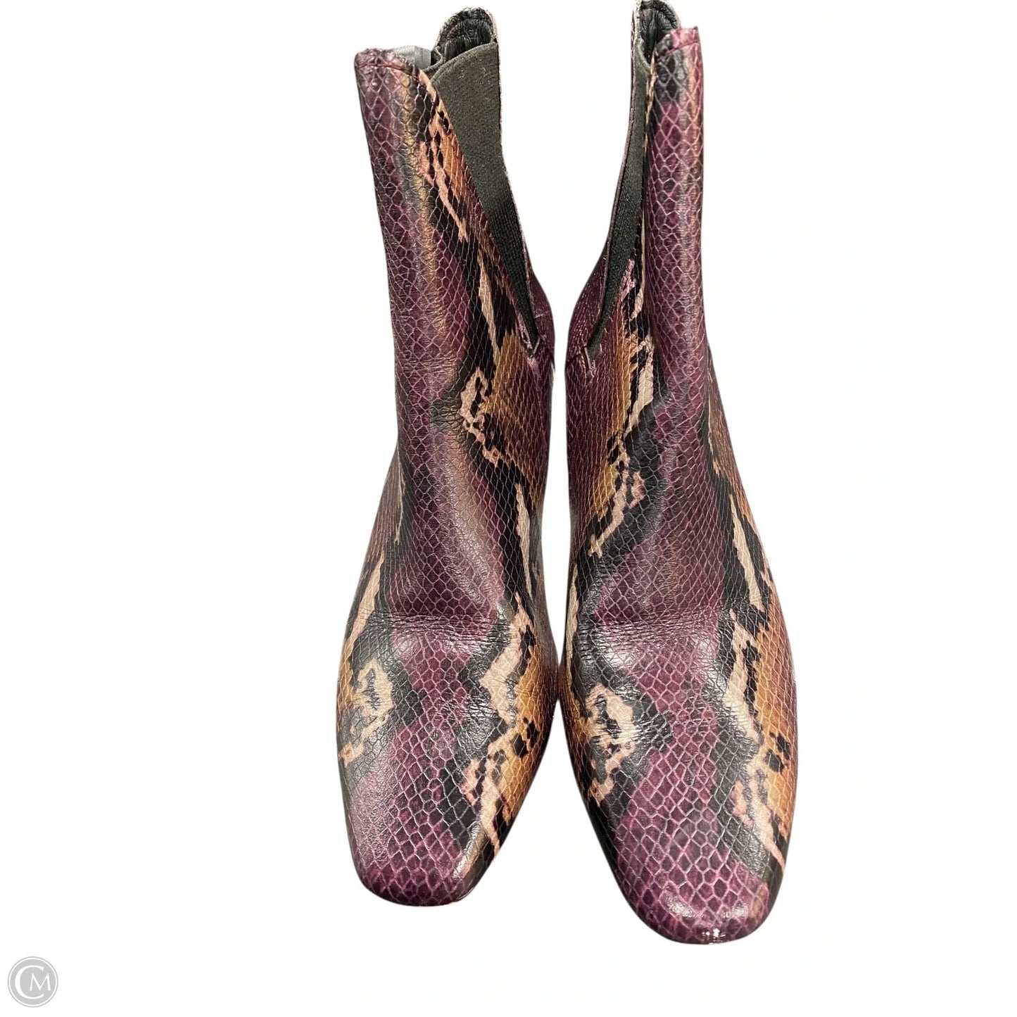 Boots Ankle Heels By Donald Pliner In Snakeskin Print, Size: 8