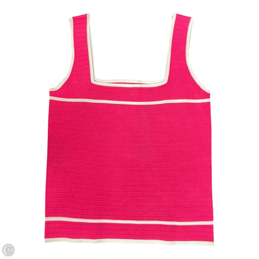 Top Sleeveless By Clothes Mentor In Pink & White, Size: S