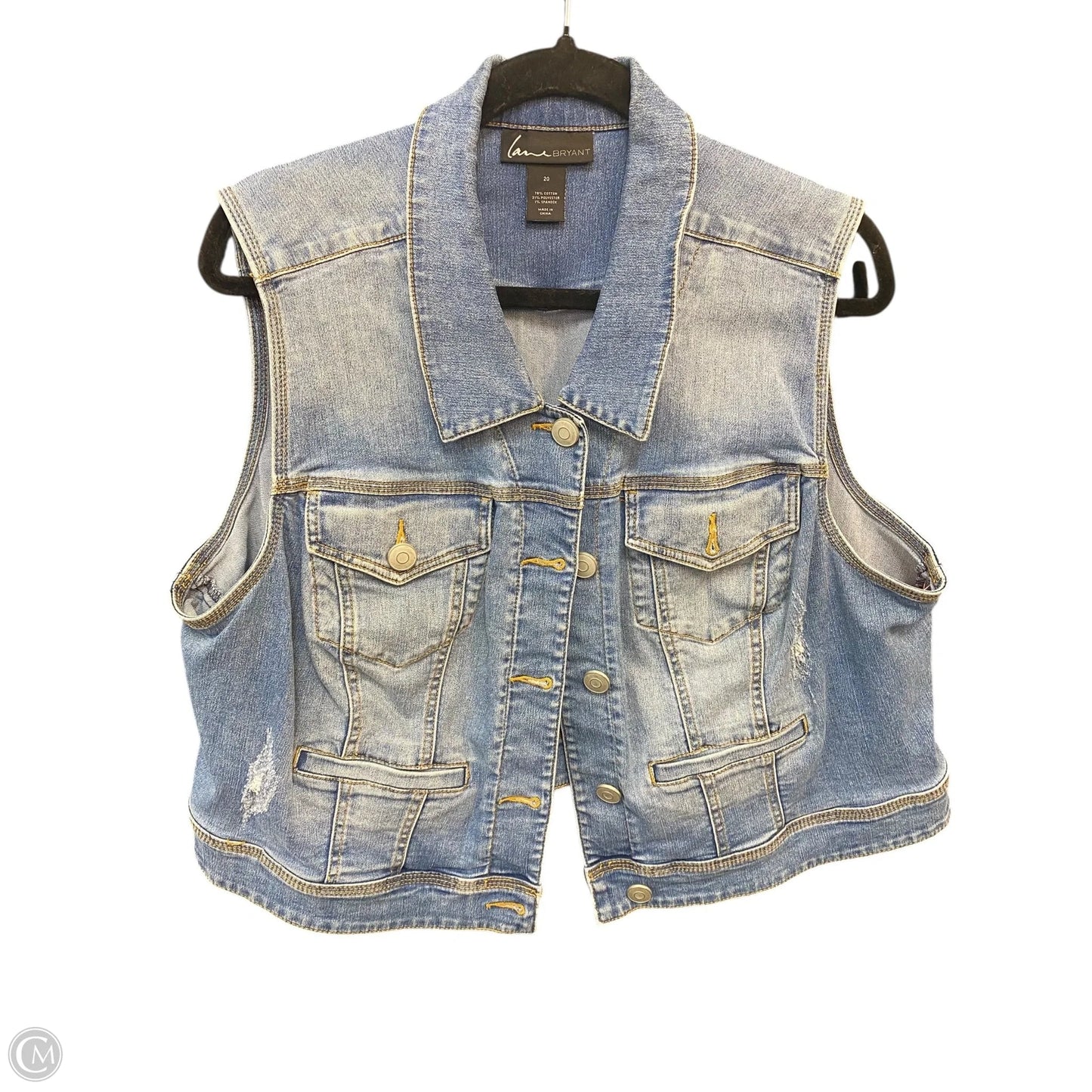 Vest Other By Lane Bryant In Blue, Size: 20