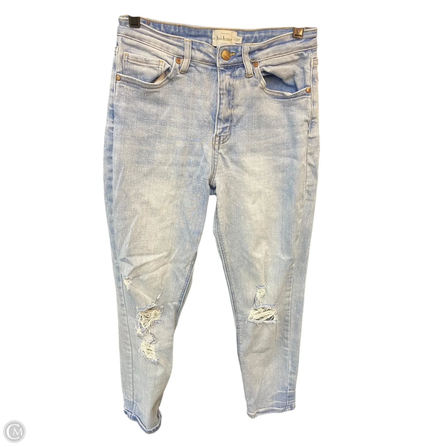 Jeans Straight By Bohme In Blue Denim, Size: 4