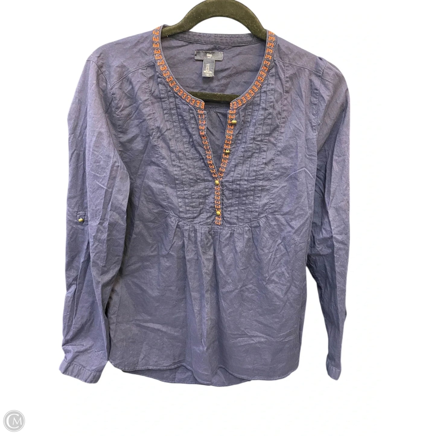 Top Long Sleeve By Gap In Navy, Size: S