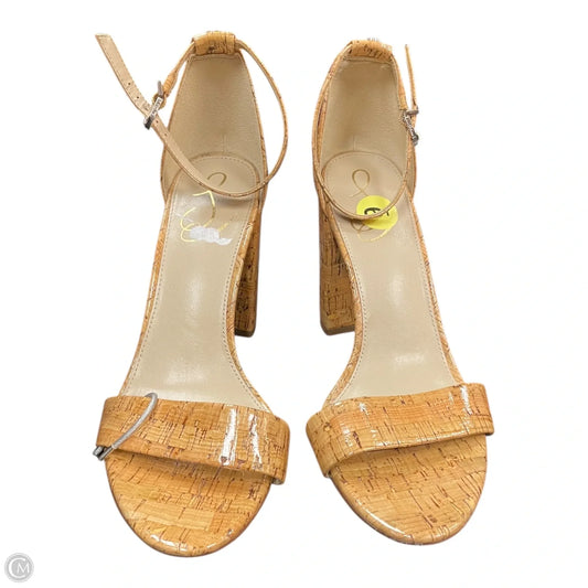 Sandals Heels Block By Sam Edelman In Beige, Size: 9
