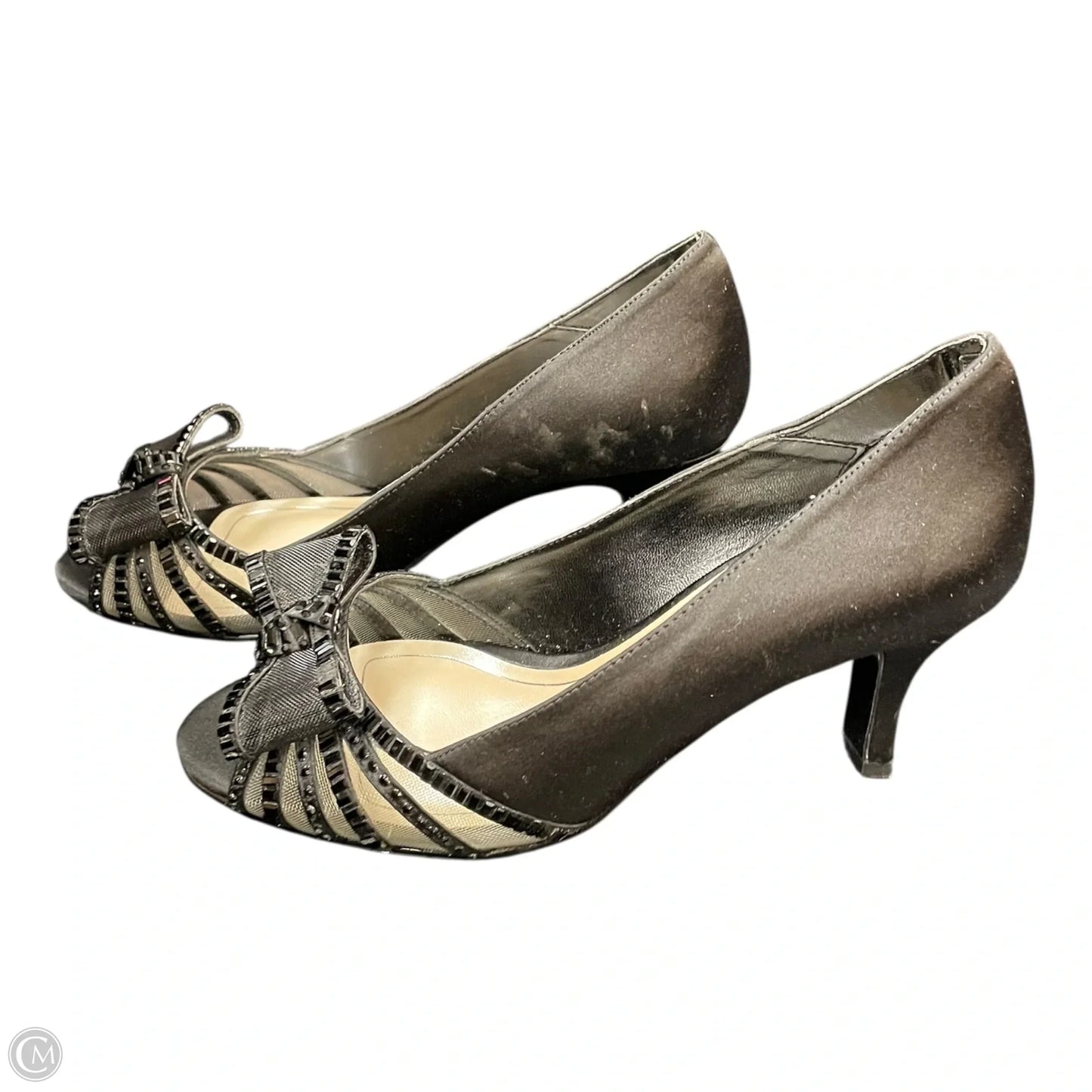 Shoes Heels Kitten By Clothes Mentor In Black, Size: 7.5