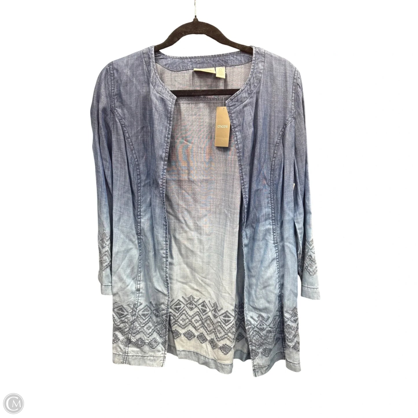 Kimono By Chicos In Blue Denim, Size: S