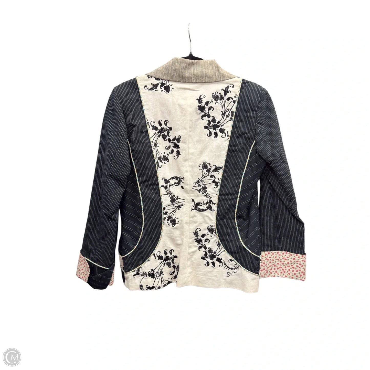 Blazer By Clothes Mentor In Blue & Grey, Size: L