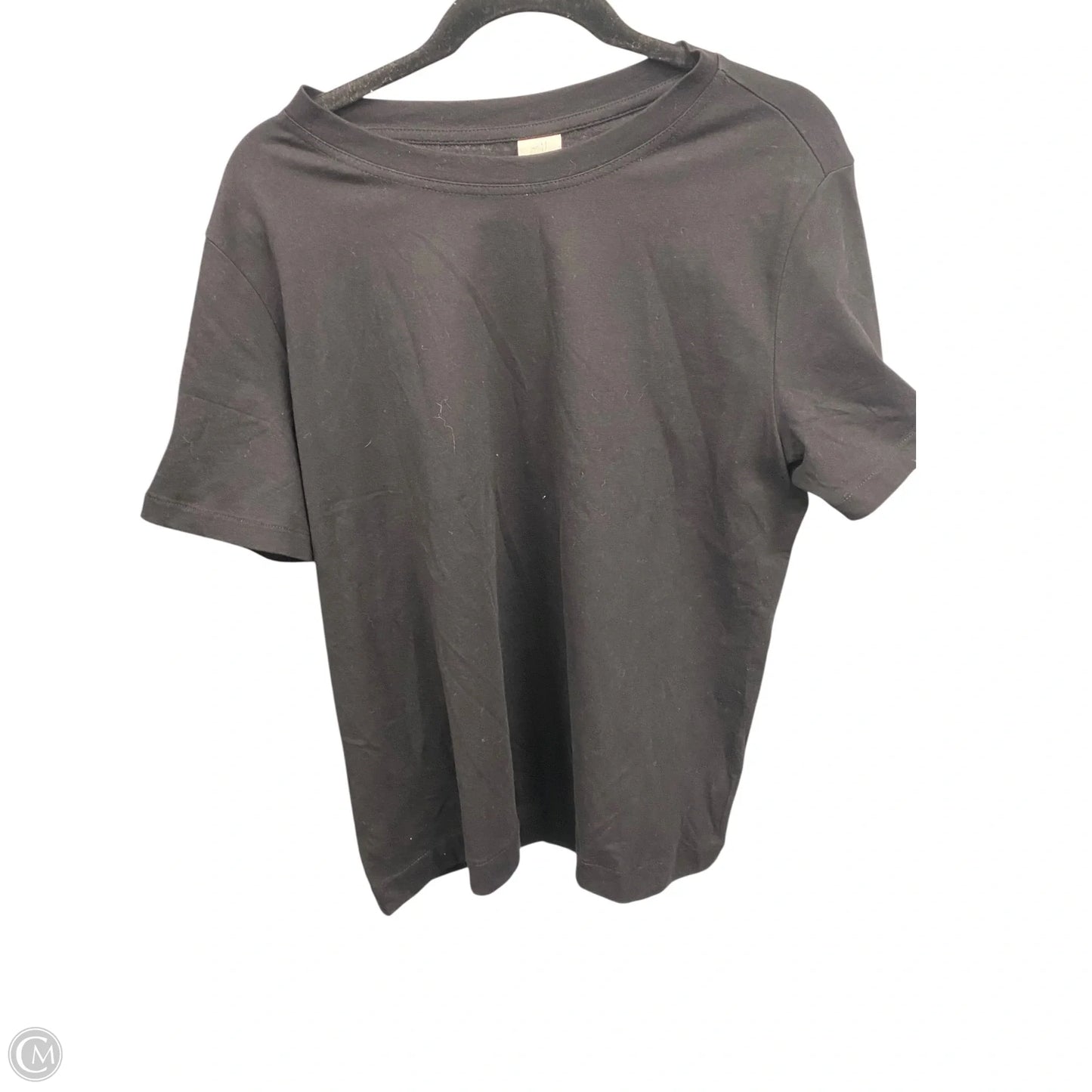 Top Short Sleeve Basic By H&m In Black, Size: L