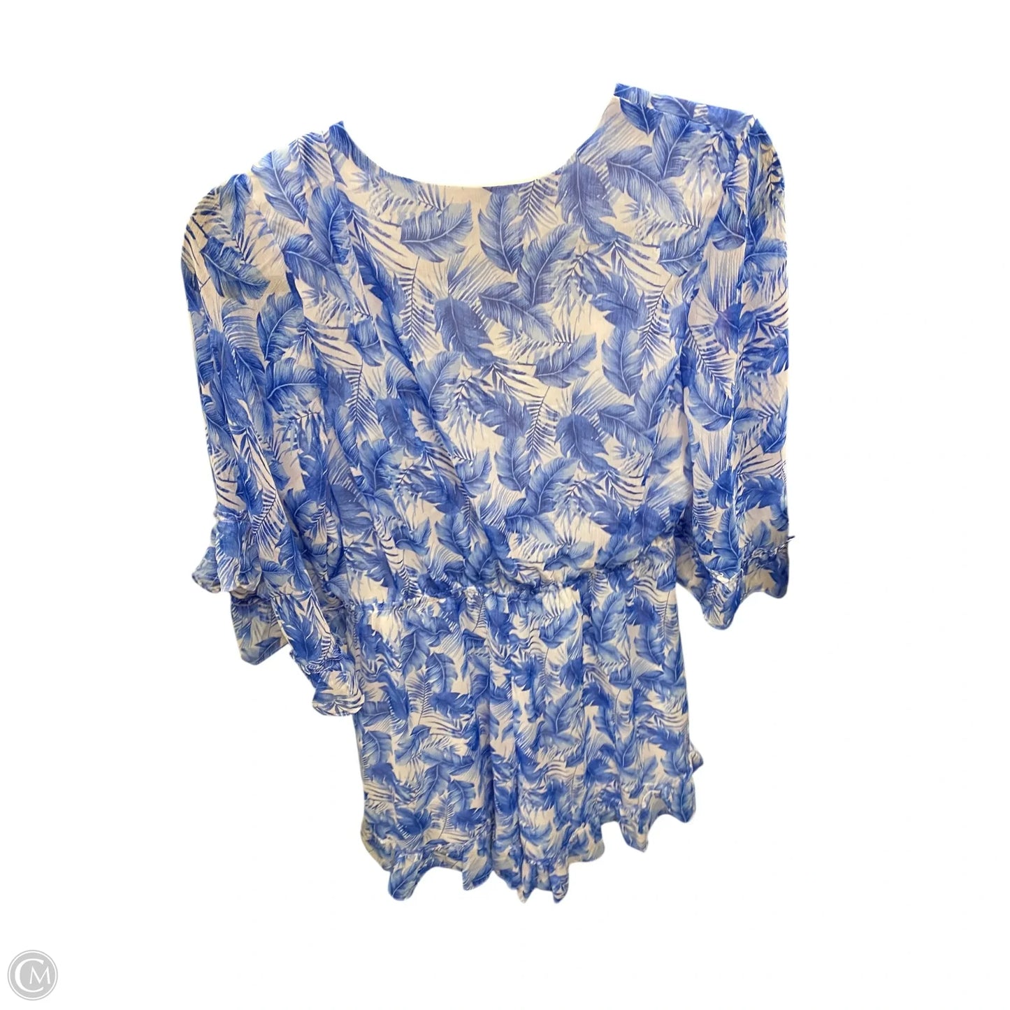 Romper By Francesca’s In Blue & White, Size: L