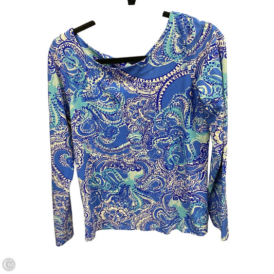 Top Long Sleeve Designer By Lilly Pulitzer In Blue, Size: M