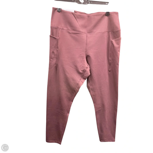Athletic Leggings By Danskin In Maroon, Size: Xl