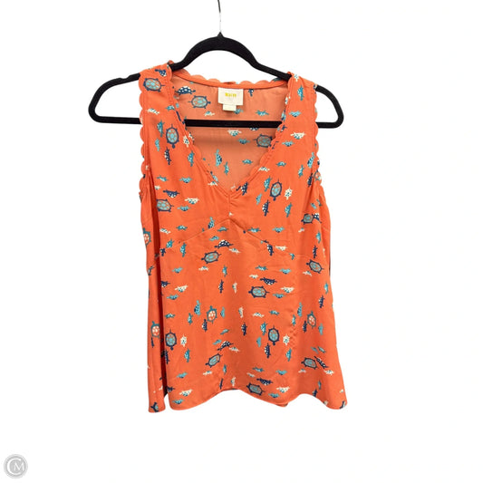 Blouse Sleeveless By Maeve In Orange, Size: 4