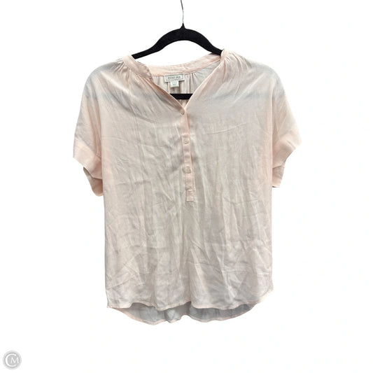Blouse Short Sleeve By Point Sur In Peach, Size: Xsp