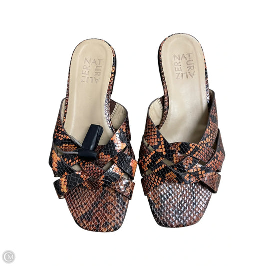 Sandals Flats By Naturalizer In Snakeskin Print, Size: 6