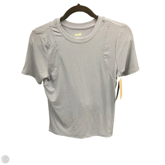 Athletic Top Short Sleeve By Avia In Grey, Size: M