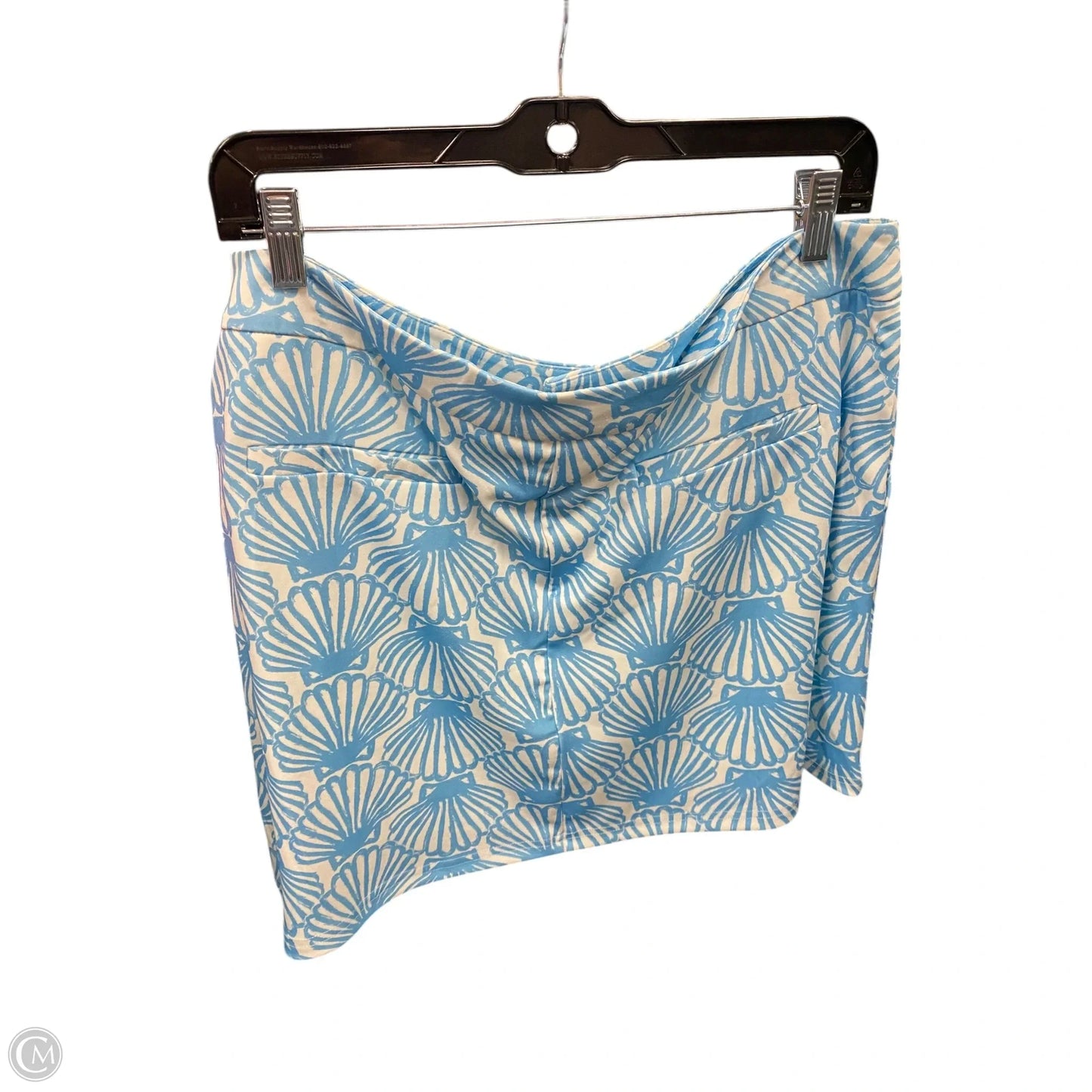 Skort By Clothes Mentor In Blue & White, Size: Xl