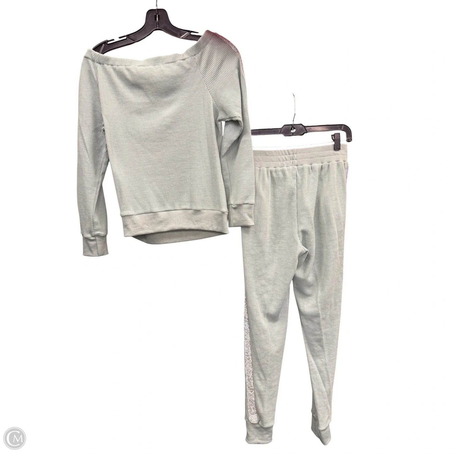 Lounge Set Pants By Boston Proper In Green & Silver, Size: Xs