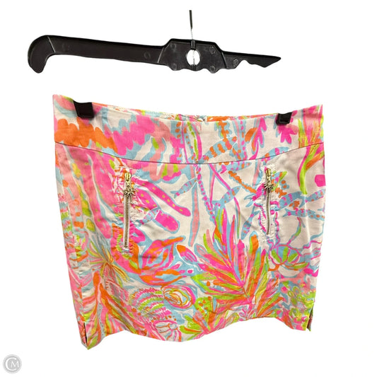 Skirt Designer By Lilly Pulitzer In Orange & Pink, Size: 0p