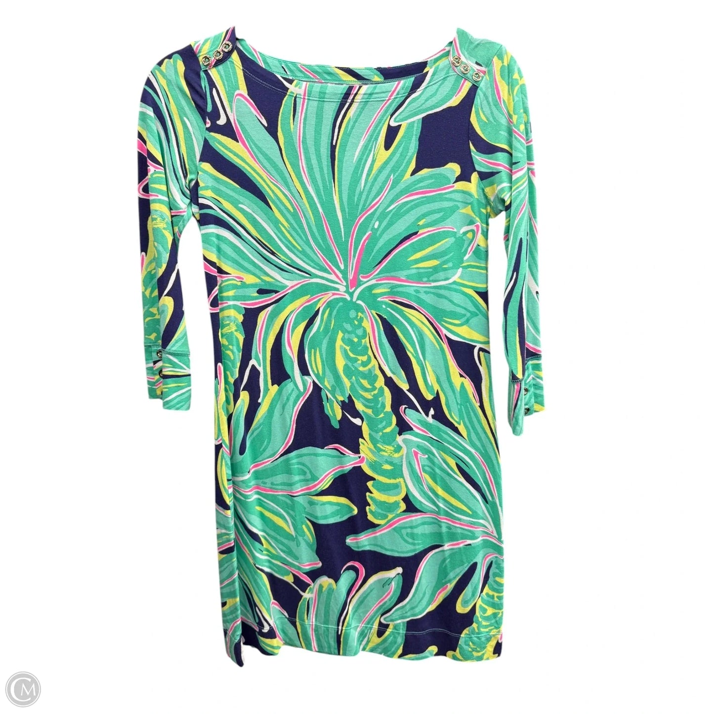 Dress Designer By Lilly Pulitzer In Green & Pink, Size: Xs