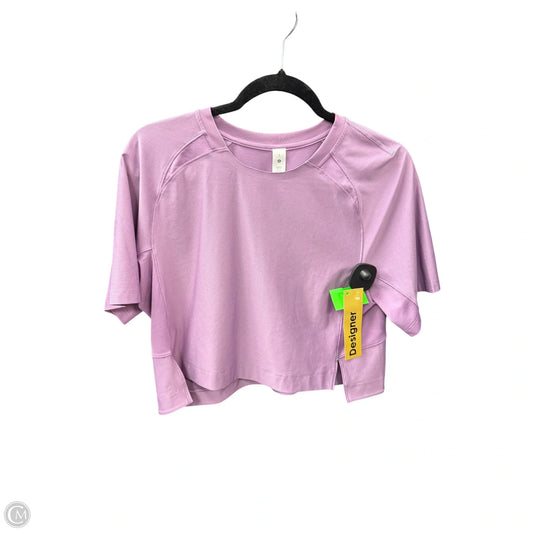 Athletic Top Short Sleeve By Lululemon In Purple, Size: 6